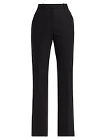 Anita Stretch-Wool Straight-Leg Pants