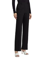 Anita Stretch-Wool Straight-Leg Pants