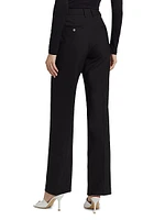 Anita Stretch-Wool Straight-Leg Pants