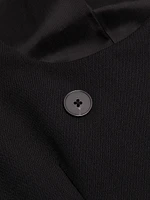 Anita U-Neck Stretch-Wool Double-Breasted Blazer