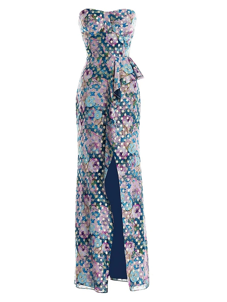 Kai Embellished Bustier Body-Con Gown