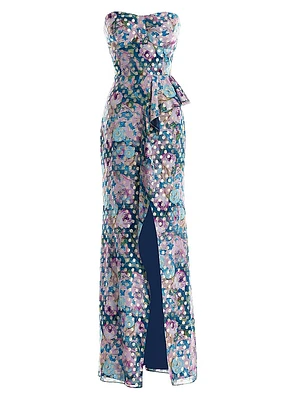 Kai Embellished Bustier Body-Con Gown