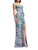 Kai Embellished Bustier Body-Con Gown