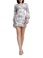 Mila Floral-Embroidered Minidress