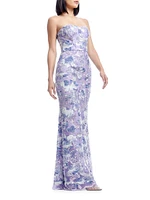 Sheridan Sequined Strapless Mermaid Gown