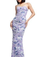 Sheridan Sequined Strapless Mermaid Gown