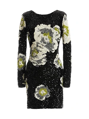 Nathalia Sequin Body-Con Mini-Dress