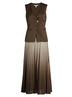 Lauren Mixed Media Cocktail Dress