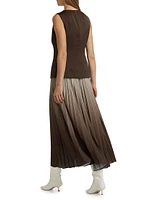 Lauren Mixed Media Cocktail Dress
