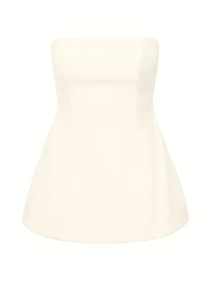 Silvia Strapless Peplum Top