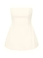 Silvia Strapless Peplum Top