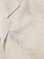 Leaf-Print Button-Front Shirt