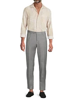 Leaf-Print Button-Front Shirt