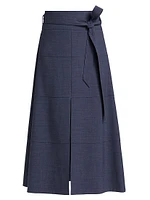 Hudson Stretch-Wool Midi-Skirt