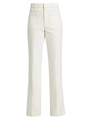 Nicole Stretch-Twill Flare Pants