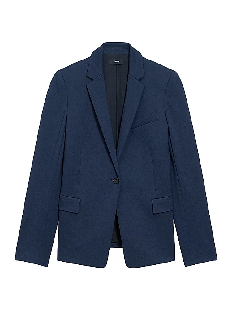 Notch-Lapel Slim-Fit Blazer