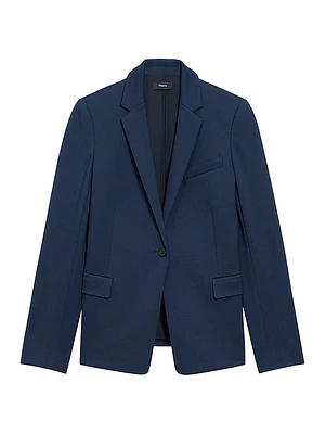 Notch-Lapel Slim-Fit Blazer