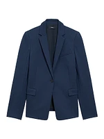 Notch-Lapel Slim-Fit Blazer