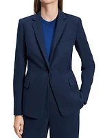 Notch-Lapel Slim-Fit Blazer