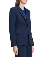 Notch-Lapel Slim-Fit Blazer