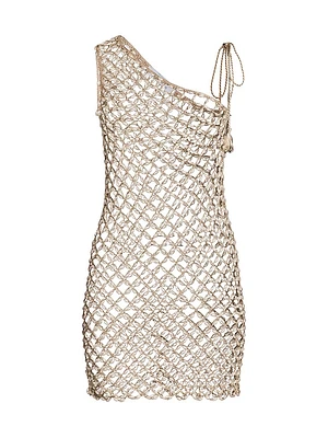 Serene Crochet One-Shoulder Cover-Up