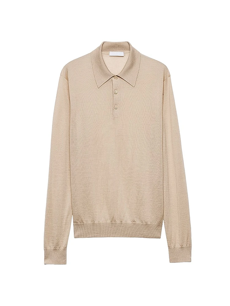Cashmere and Silk Polo Shirt