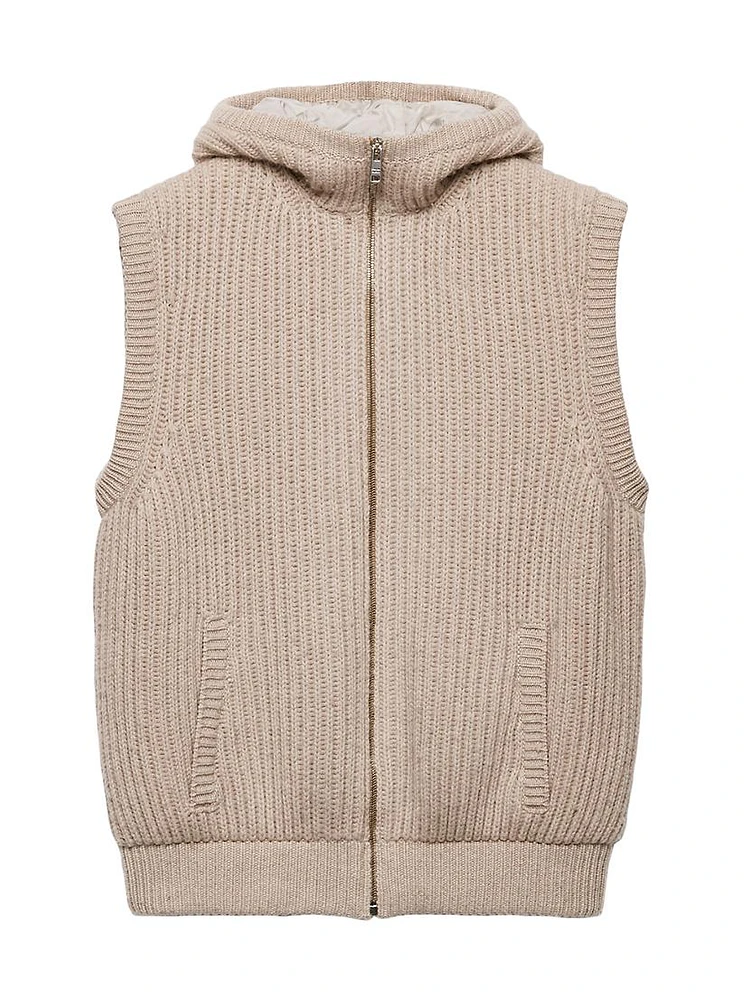 Cashmere Hoodie Vest
