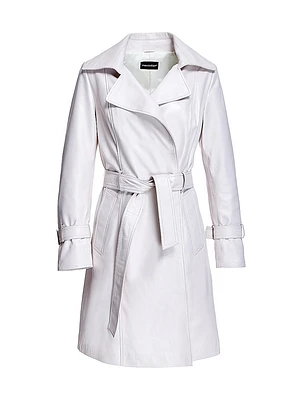 Leather Belted Trenchcoat