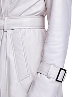 Leather Belted Trenchcoat
