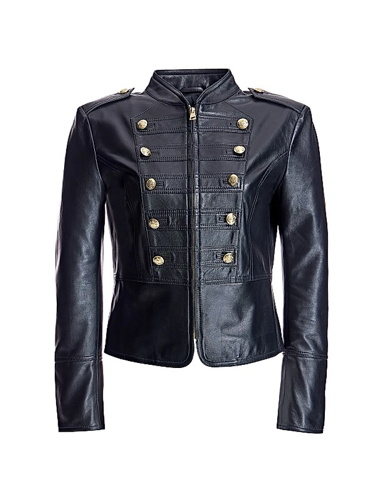Leather Military Jacket