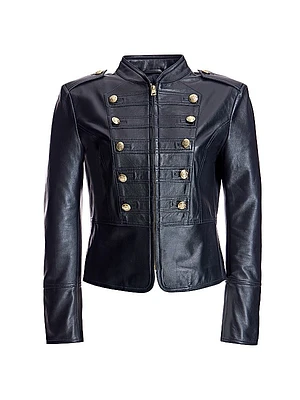 Leather Military Jacket