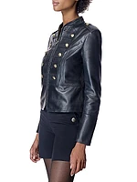 Leather Military Jacket