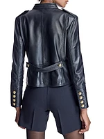 Leather Military Jacket