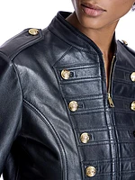 Leather Military Jacket
