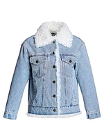 Quilted Lined Denim Jacket with Kalgan Lamb Trims