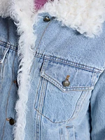Quilted Lined Denim Jacket with Kalgan Lamb Trims