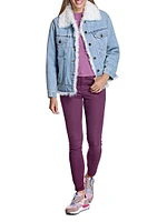 Quilted Lined Denim Jacket with Kalgan Lamb Trims