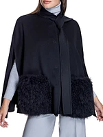 Loro Piana Cashmere Cape with Fur Pockets