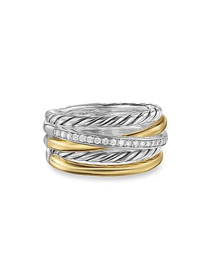 Crossover Five Row Ring Sterling Silver