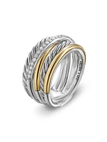 Crossover Five Row Ring Sterling Silver