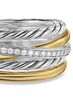 Crossover Five Row Ring Sterling Silver