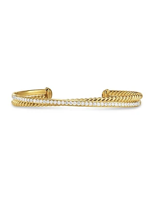 Crossover Two Row Bracelet 18K Yellow Gold