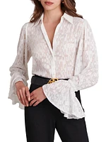 Sylvie Burnout Geometric Blouse