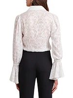 Sylvie Burnout Geometric Blouse