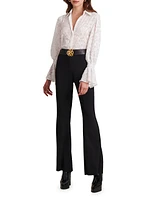 Sylvie Burnout Geometric Blouse