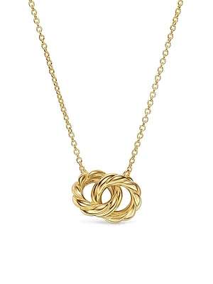 Sculpted Cable Chain Necklace in 18K Yellow Gold, 9MM