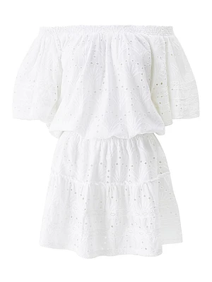 Micha Eyelet Cover-Up Minidress