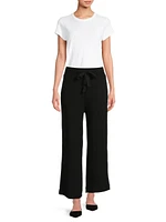 French Terry Wide-Leg Pants