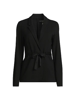 French Terry Grosgrain Tie Blazer