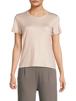 Soft Touch Metallic Crewneck T-Shirt